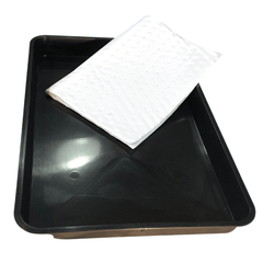10 Litre Poly Spill Tray With Absorbent Oil Pad - Fosse Liquitrol