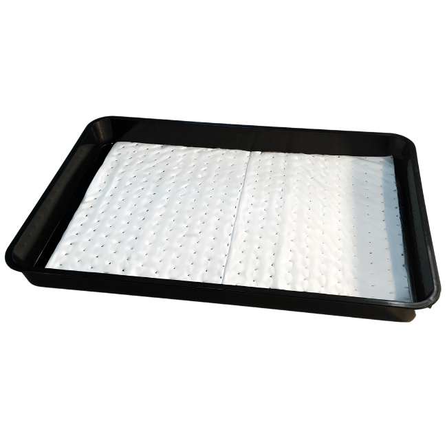 10 Litre Poly Spill Tray With Absorbent Oil Pad - Fosse Liquitrol