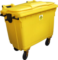 1100 Litre 4 - Wheeled Lockable Clinical Waste Bin - Fosse Liquitrol