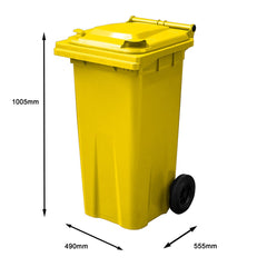 120 Litre 2 - Wheeled Lockable Clinical Waste Bin - Fosse Liquitrol