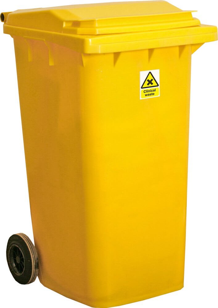 240 Litre 2 - Wheeled Lockable Clinical Waste Bin - Fosse Liquitrol