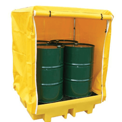 4 Drum Spill Pallet Frame & Cover - Fosse Liquitrol