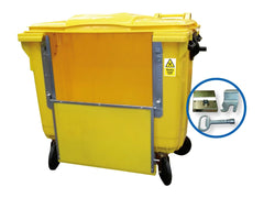 660 Litre 4 - Wheeled Lockable Drop Front Clinical Waste Bin - Fosse Liquitrol