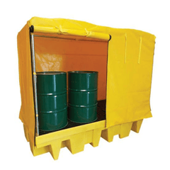 8 Drum Spill Pallet Frame & Cover - Fosse Liquitrol