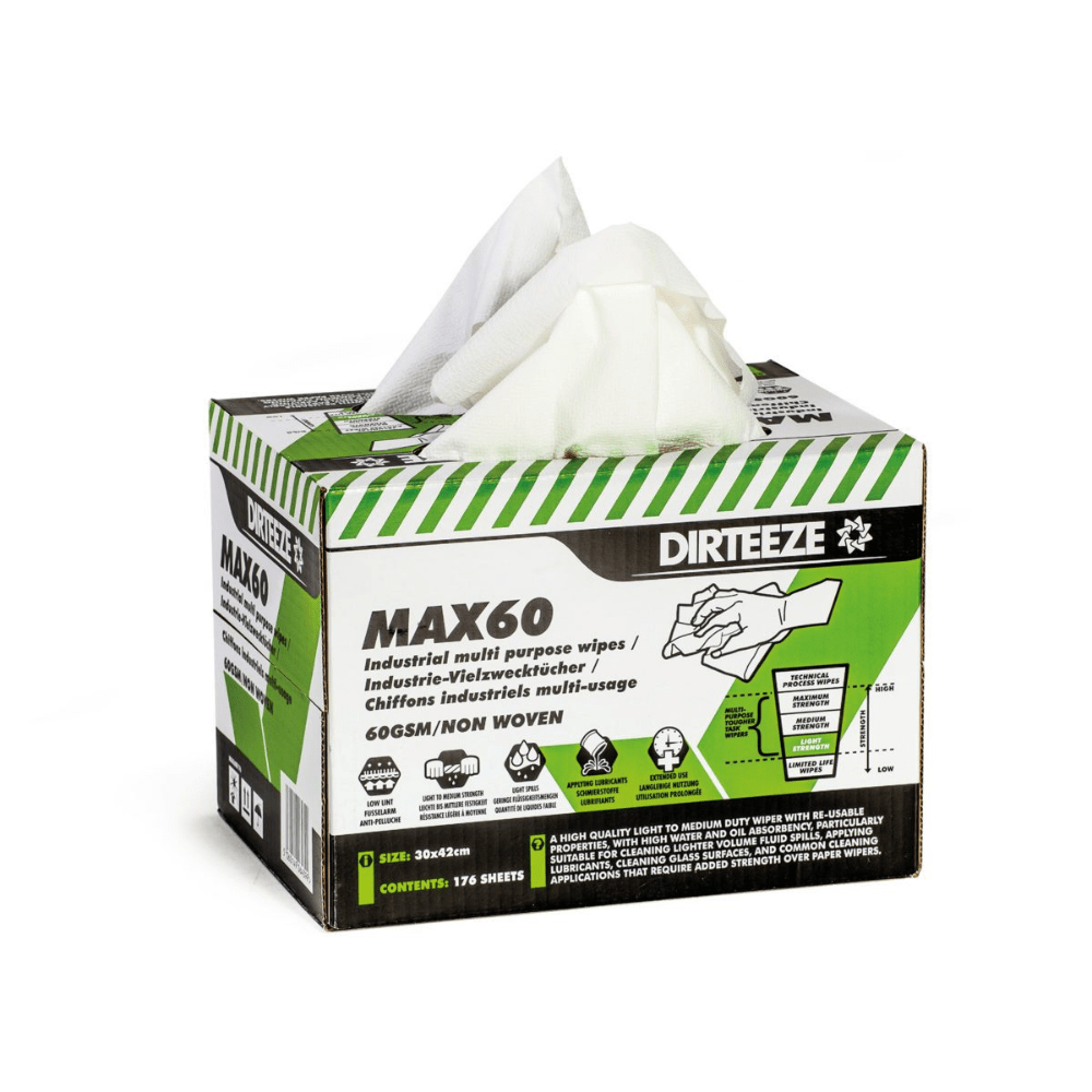 Dirteeze Max60 Light Duty Industrial Wipes - Fosse Liquitrol