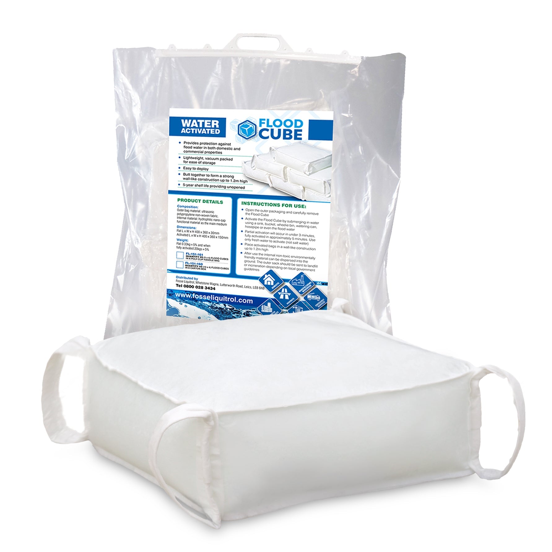 Flood Cube Bag of 20 - Fosse Liquitrol