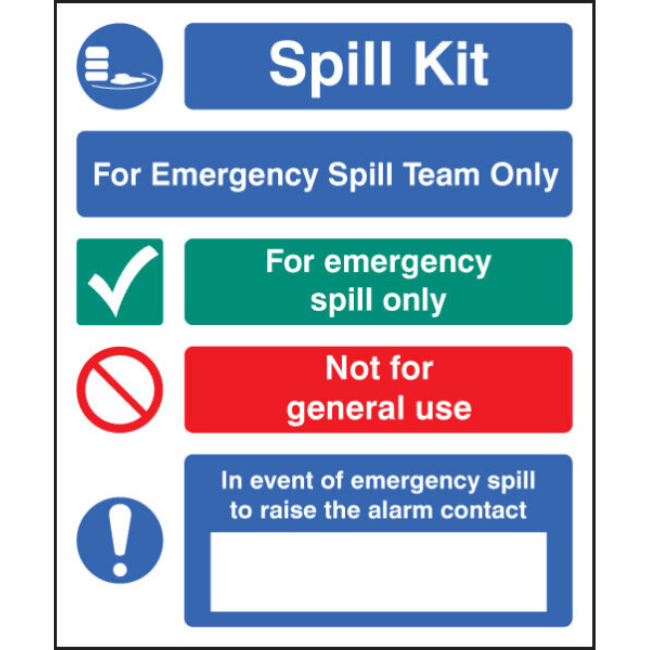 For Emergency Spill Team Sign RP - Fosse Liquitrol