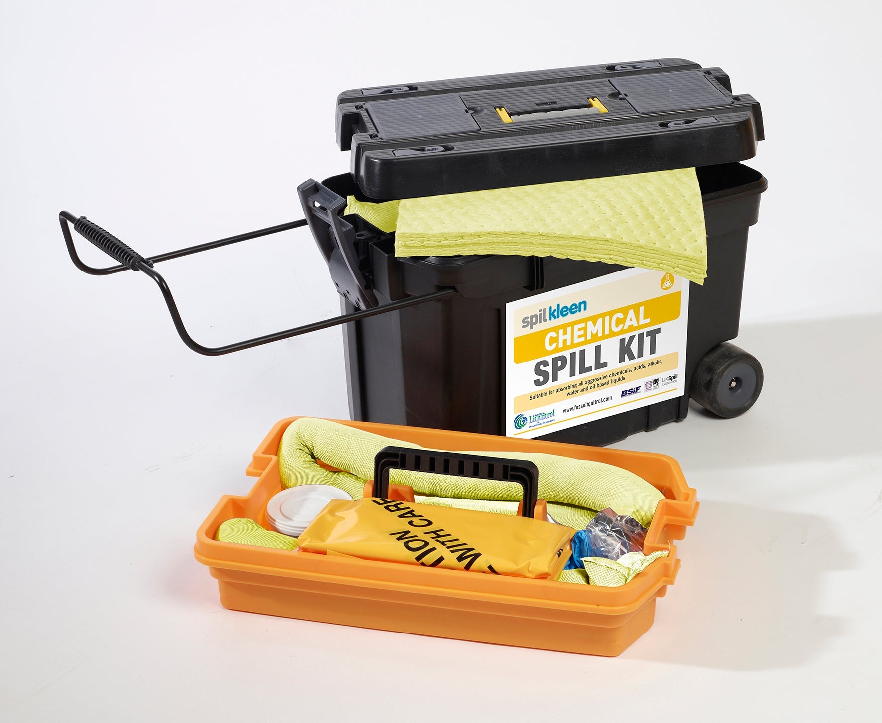 Spilkleen Chemical Trolley Spill Kit 70 Litre - Fosse Liquitrol
