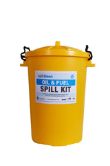 Spilkleen Oil & Fuel Spill Kit 90 Litre Bin - Fosse Liquitrol