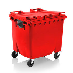 Wheeled Waste Bin 1100 Litre Red - Fosse Liquitrol