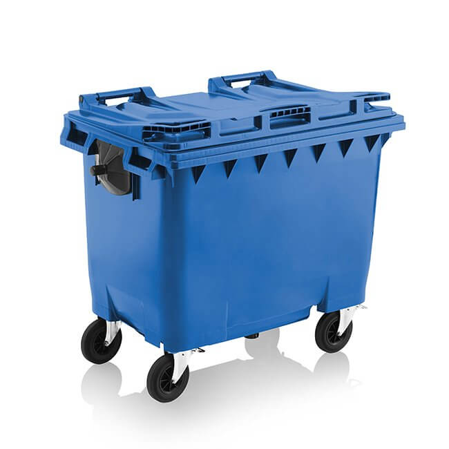 Wheeled Waste Bin 660 Litre Blue - Fosse Liquitrol