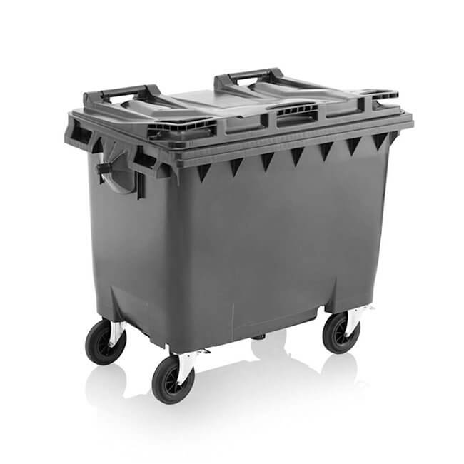 Wheeled Waste Bin 660 Litre Grey - Fosse Liquitrol