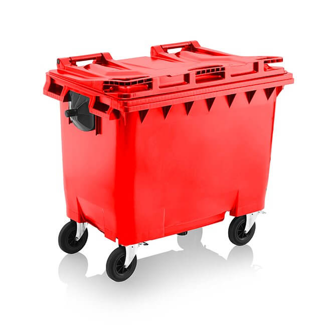 Wheeled Waste Bin 660 Litre Red - Fosse Liquitrol