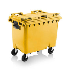 Wheeled Waste Bin 660 Litre Yellow - Fosse Liquitrol