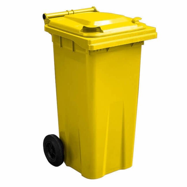 Wheelie Bin 120 Litre Yellow - Fosse Liquitrol
