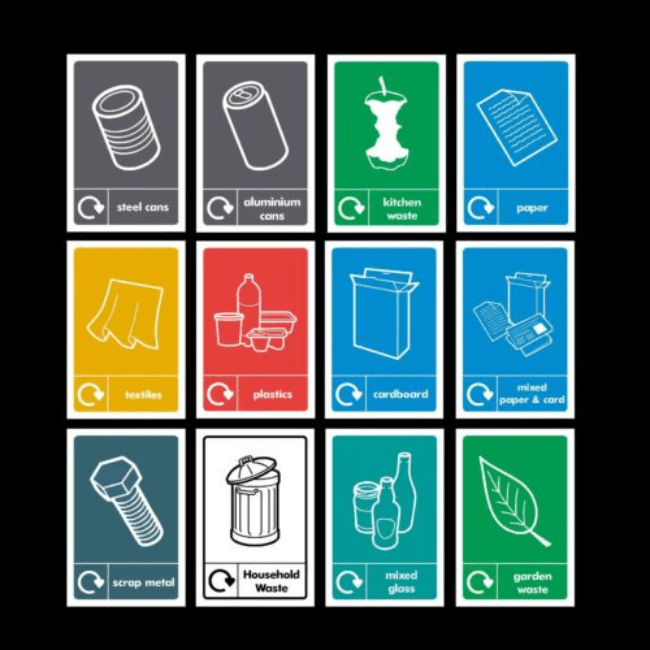 Wheelie Bin Recycle Stickers - Fosse Liquitrol