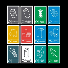 Wheelie Bin Recycle Stickers - Fosse Liquitrol