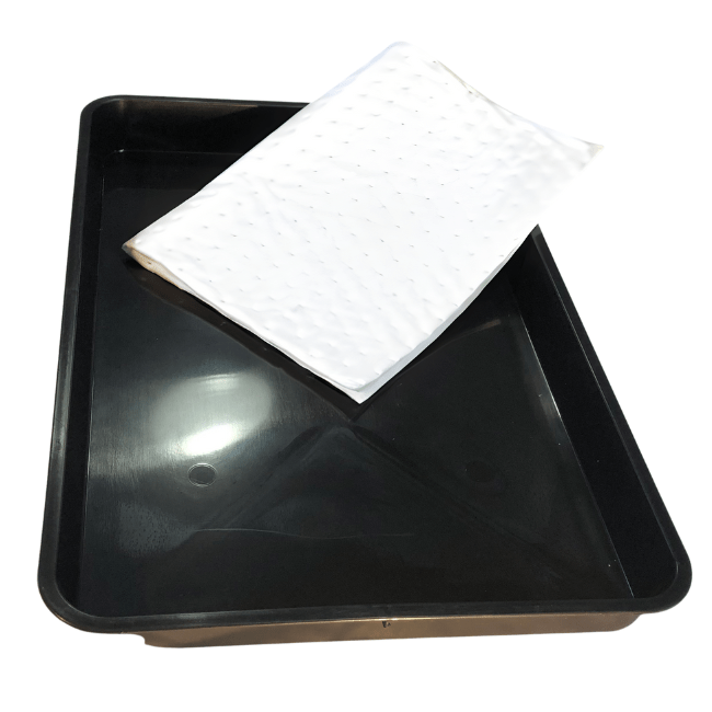 10 Litre Poly Spill Tray With Absorbent Oil Pad - Fosse Liquitrol