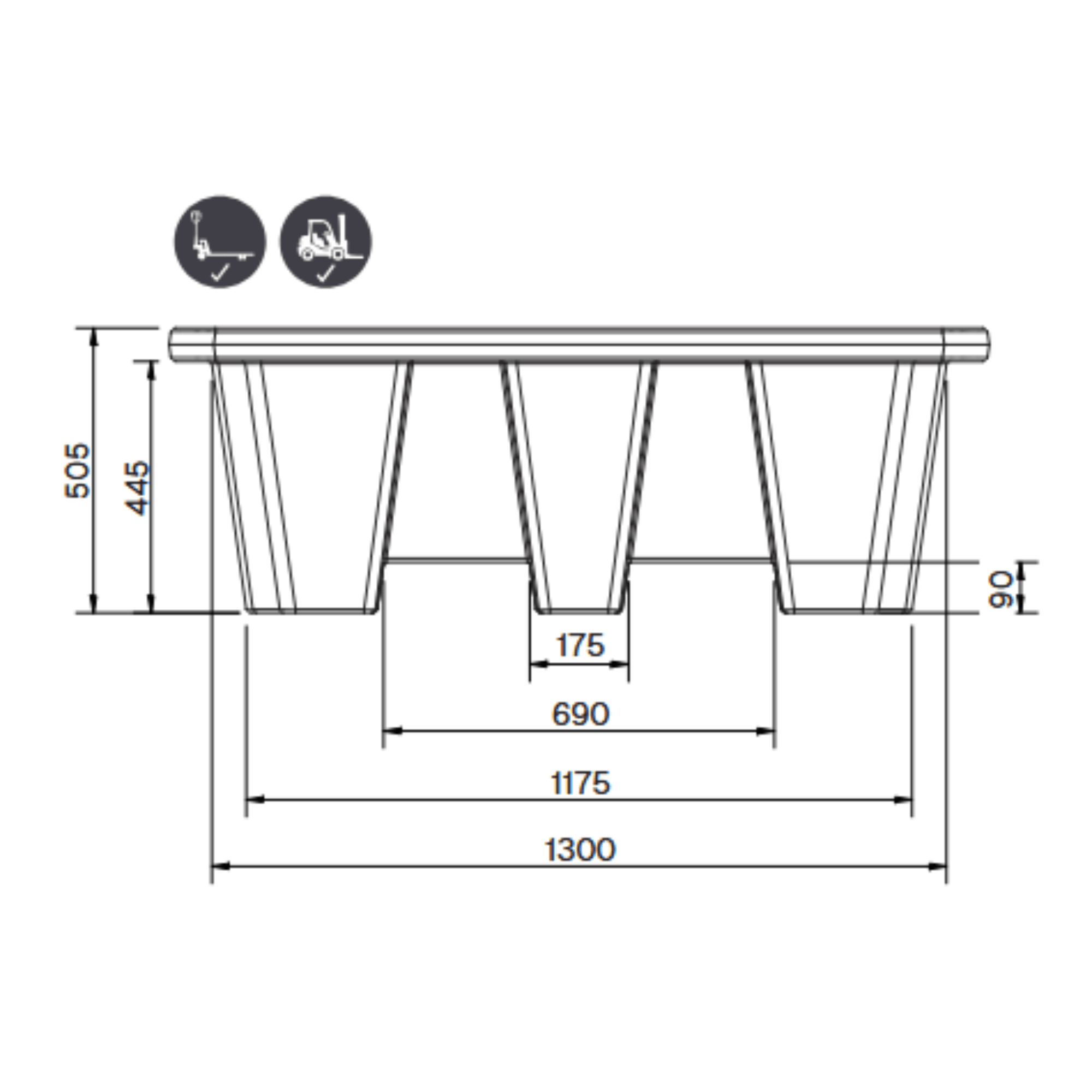 2 Drum Nestable Spill Pallet - Fosse Liquitrol