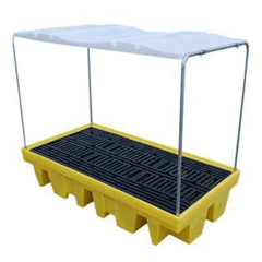 8 Drum Spill Pallet Frame & Cover - Fosse Liquitrol