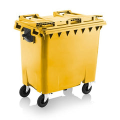 Wheeled Waste Bin 770 Litre Yellow - Fosse Liquitrol